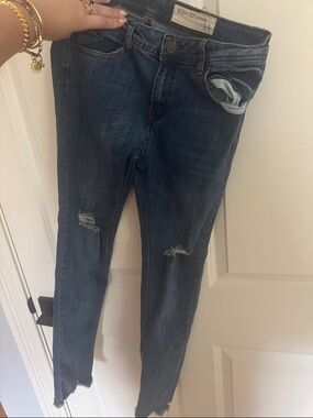 Wishlist Dark Indigo Ripped Skinny Jeans